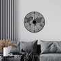 Wallity Sonar Escultura de pared de metal negra